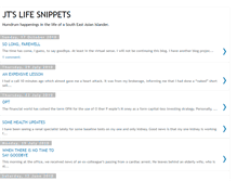 Tablet Screenshot of jtlifesnippets.blogspot.com