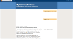 Desktop Screenshot of myworkoutroutines.blogspot.com