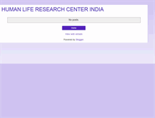 Tablet Screenshot of humanliferesearchcenterindia.blogspot.com