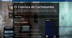 Desktop Screenshot of cronistacochabamba.blogspot.com
