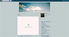 Desktop Screenshot of enjoythemonologue.blogspot.com