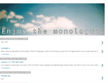 Tablet Screenshot of enjoythemonologue.blogspot.com