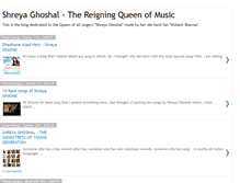 Tablet Screenshot of ourqueen-shreyaghoshal.blogspot.com