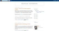 Desktop Screenshot of mattias-notebook.blogspot.com