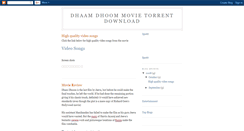 Desktop Screenshot of dhaamdhoomtorrent.blogspot.com
