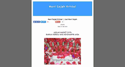 Desktop Screenshot of manigajahkristal.blogspot.com