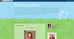 Desktop Screenshot of prayingfornina.blogspot.com