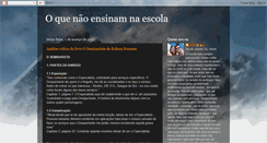 Desktop Screenshot of oquenaoensinamnaescola.blogspot.com