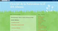 Desktop Screenshot of cienciasalbeniz.blogspot.com