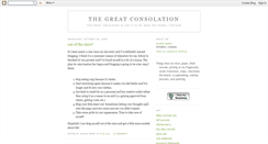 Desktop Screenshot of greatconsolation.blogspot.com