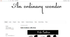 Desktop Screenshot of anordinarywonder.blogspot.com