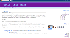 Desktop Screenshot of jo0ls-dotnet-stuff.blogspot.com