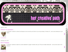 Tablet Screenshot of hercreativepath.blogspot.com