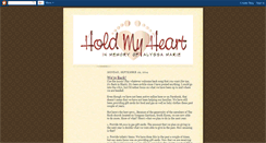 Desktop Screenshot of holdmyheartfoundation.blogspot.com