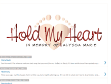 Tablet Screenshot of holdmyheartfoundation.blogspot.com