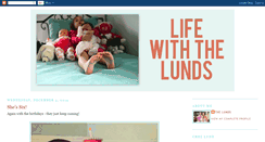 Desktop Screenshot of lifewiththelunds.blogspot.com