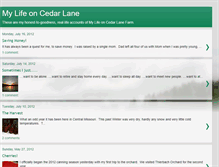 Tablet Screenshot of mylifeoncedarlane.blogspot.com