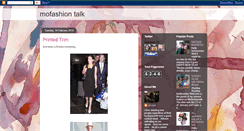 Desktop Screenshot of mofashiontalk.blogspot.com