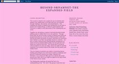 Desktop Screenshot of beyondornamnet.blogspot.com