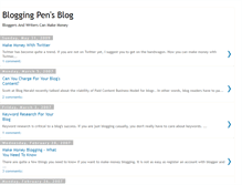 Tablet Screenshot of bloggingpen.blogspot.com