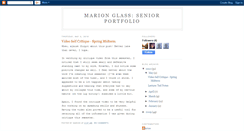 Desktop Screenshot of marionglassseniorfolio.blogspot.com