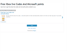 Tablet Screenshot of getfreexboxlivecodesnow.blogspot.com