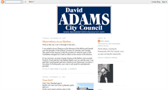 Desktop Screenshot of daveadamsforcitycouncil.blogspot.com