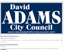 Tablet Screenshot of daveadamsforcitycouncil.blogspot.com