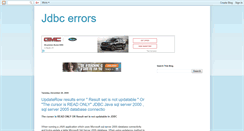 Desktop Screenshot of jdbcerrorinfo.blogspot.com