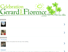 Tablet Screenshot of celebrationgerardandflorence.blogspot.com