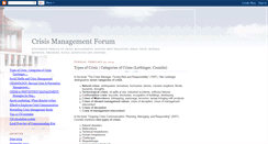 Desktop Screenshot of crisismanagementforum.blogspot.com
