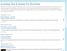 Tablet Screenshot of dummies-investment-tips.blogspot.com