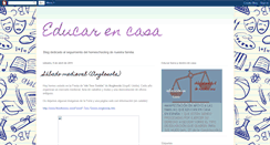 Desktop Screenshot of educarencasa.blogspot.com