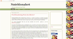 Desktop Screenshot of nutritionalert.blogspot.com
