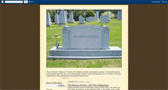 Desktop Screenshot of gilbertsongenealogy.blogspot.com