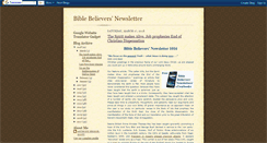 Desktop Screenshot of biblebelieversnewsletter.blogspot.com