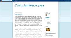 Desktop Screenshot of craigjamiesonsays.blogspot.com