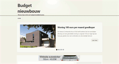 Desktop Screenshot of budgetnieuwbouw.blogspot.com