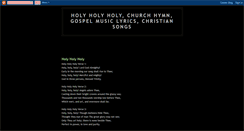 Desktop Screenshot of holyholyholylyrics.blogspot.com