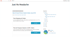 Desktop Screenshot of justnoheadache.blogspot.com