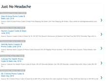 Tablet Screenshot of justnoheadache.blogspot.com