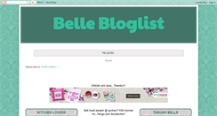 Desktop Screenshot of bellebloglist.blogspot.com