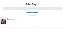 Tablet Screenshot of bellebloglist.blogspot.com