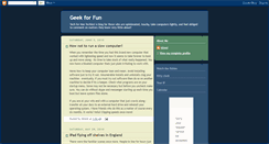 Desktop Screenshot of geekforfun.blogspot.com