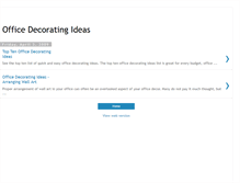 Tablet Screenshot of officedecoratingideas.blogspot.com