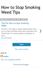 Mobile Screenshot of howtostopsmokingweedtips.blogspot.com