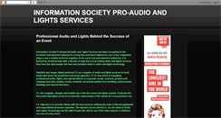 Desktop Screenshot of infosocietyproaudiolights.blogspot.com