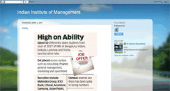 Desktop Screenshot of indianinstituteofmanagement.blogspot.com