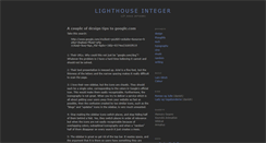 Desktop Screenshot of lighthouseinteger.blogspot.com