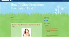 Desktop Screenshot of howtostopprematureejaculationfast.blogspot.com